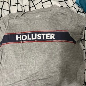 gray hollister crop top